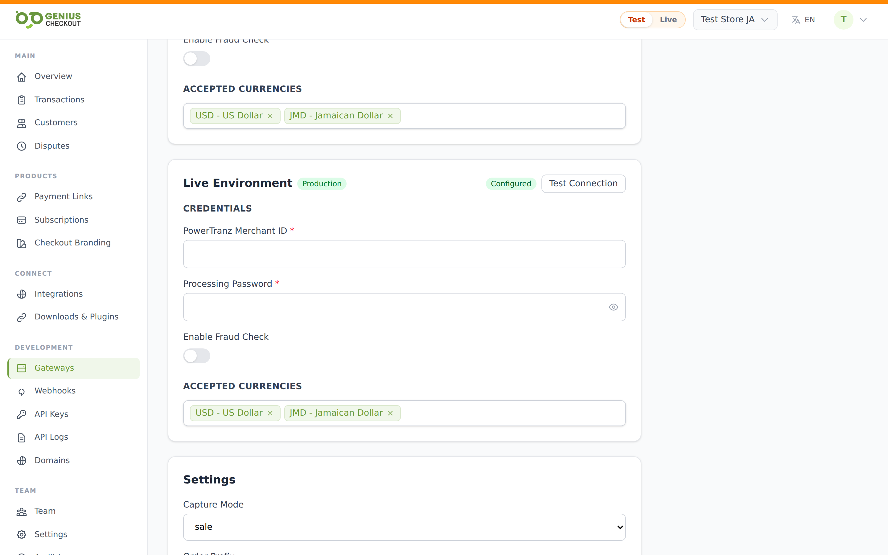 Appearance editor with display name override, logo upload preview, supported card brand checkboxes, and custom card icon rows